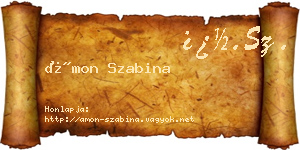 Ámon Szabina névjegykártya