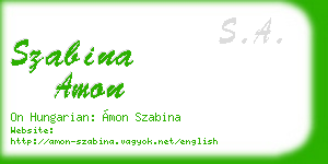 szabina amon business card